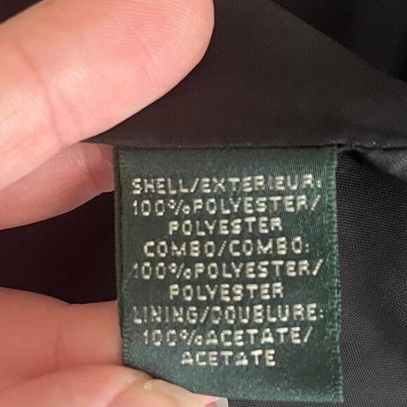 Lauren Ralph Lauren Fit and Flare Dress 12 Black White Polka Dot Feminine Flirty - Picture 8 of 9